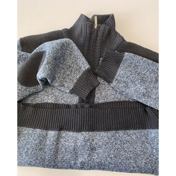 YeoKou Men’s Cardigan Blue Full Zip Cashmere Wool Blend Plaid Lined Size L - Picture 9 of 12